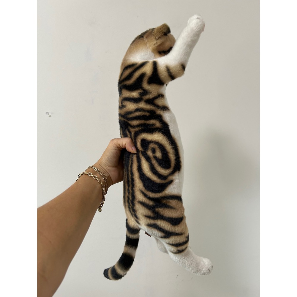 Touch Tachii Tacchi Zoo Gao Realistic Tabby Cat cream 22" Plush Japan Tall - Picture 4 of 10